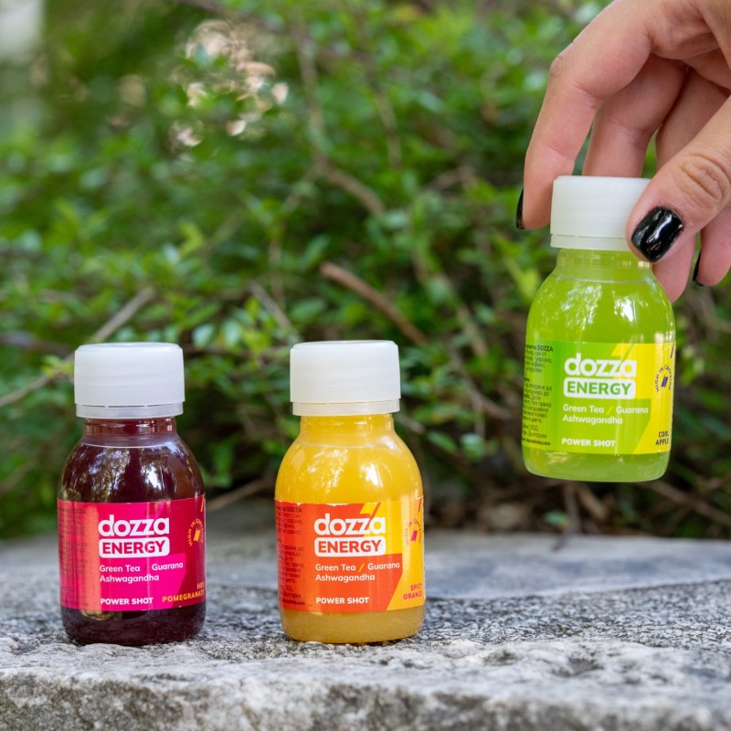 6x Pack DOZZA Energy Енергиен шот Cool Apple - 60мл