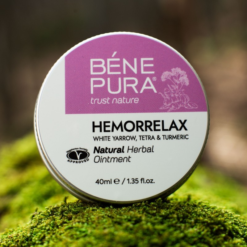 Мехлем Хеморелакс с билки при Хемороиди: Бял равнец, Смрадлика и Куркума - 40мл
