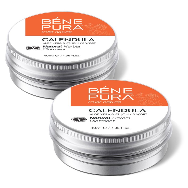 2x Мехлем Невен, Алое вера и Жълт кантарион с билки при Рани и Изгаряния - 40мл - 