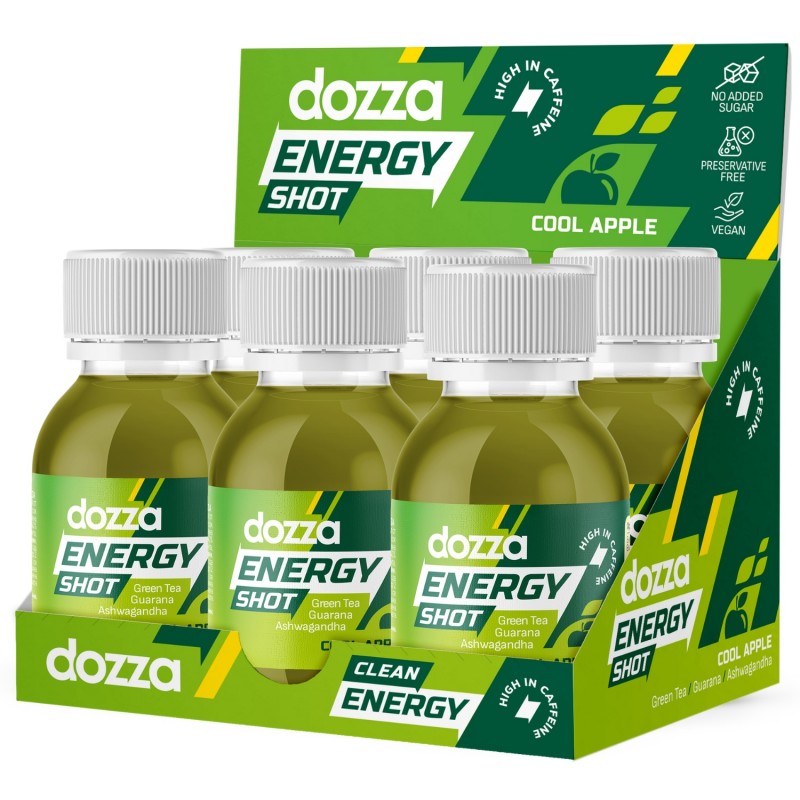 6x Pack DOZZA Energy Енергиен шот Cool Apple - 60мл - Product Comparison