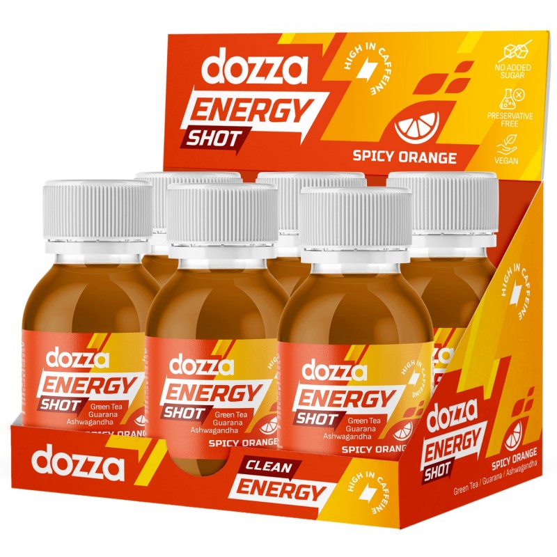 6x Pack DOZZA Energy Енергиен шот Spicy Orange - 60мл - Product Comparison