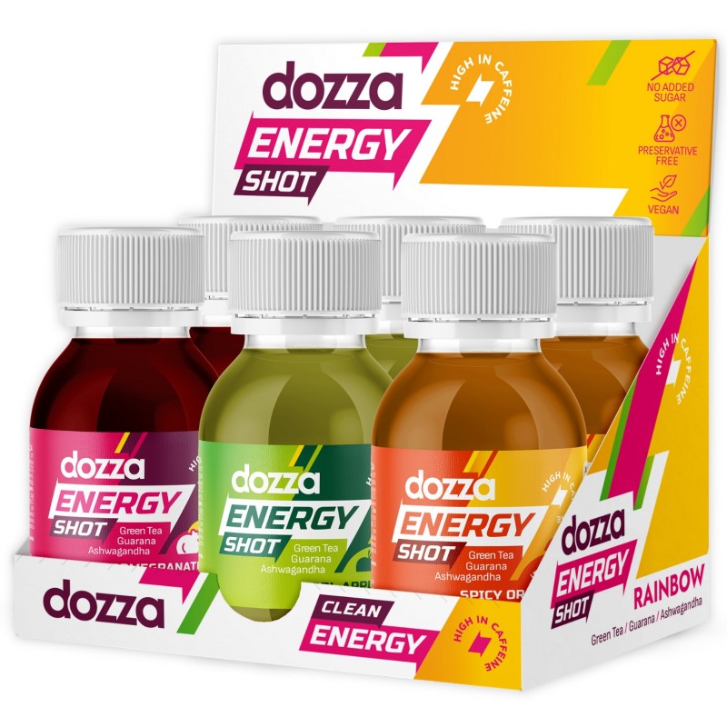 6x Pack DOZZA Energy Енергийни шотове Rainbow Pack - 60мл - Product Comparison